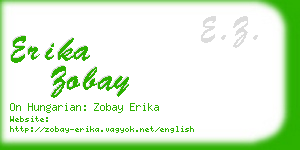 erika zobay business card